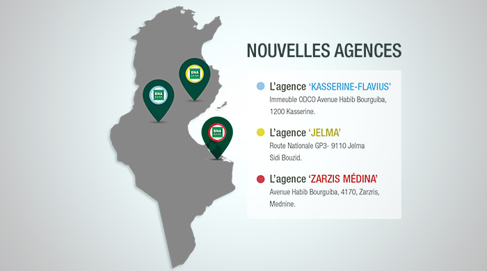 La BNA annonce l'ouverture de trois nouvelles agences