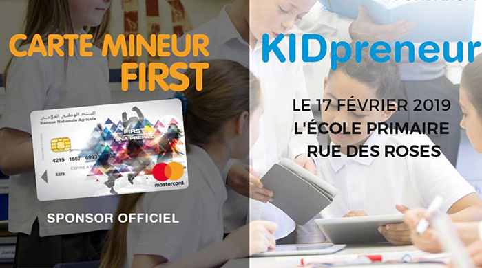 La carte BNA Mineur First Sponsor Officiel de l'événement KIDpreneur