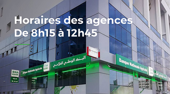 Horaires des Agences BNA