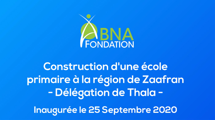 Construction d'une école primaire à la région de Zaafran - Délégation de Thala