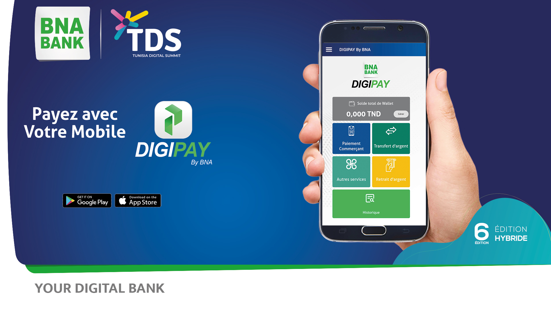 La BNA lance sa nouvelle solution de paiement par mobile DIGIPAY by BNA à l’occasion du Tunisia Digital Summit TDS