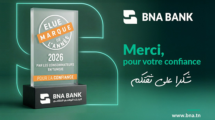 BNA BANK élue Marque de l’Année 2026  La confiance des Tunisiens comme première distinction